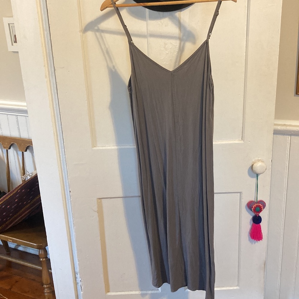 Super soft grey vintage Calvin Klein maxi dress